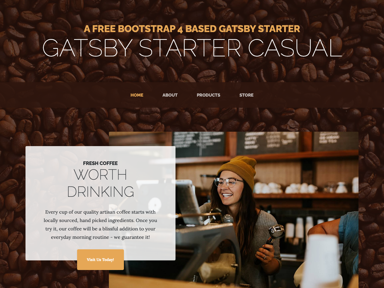 Gatsby Starter Casual screenshot