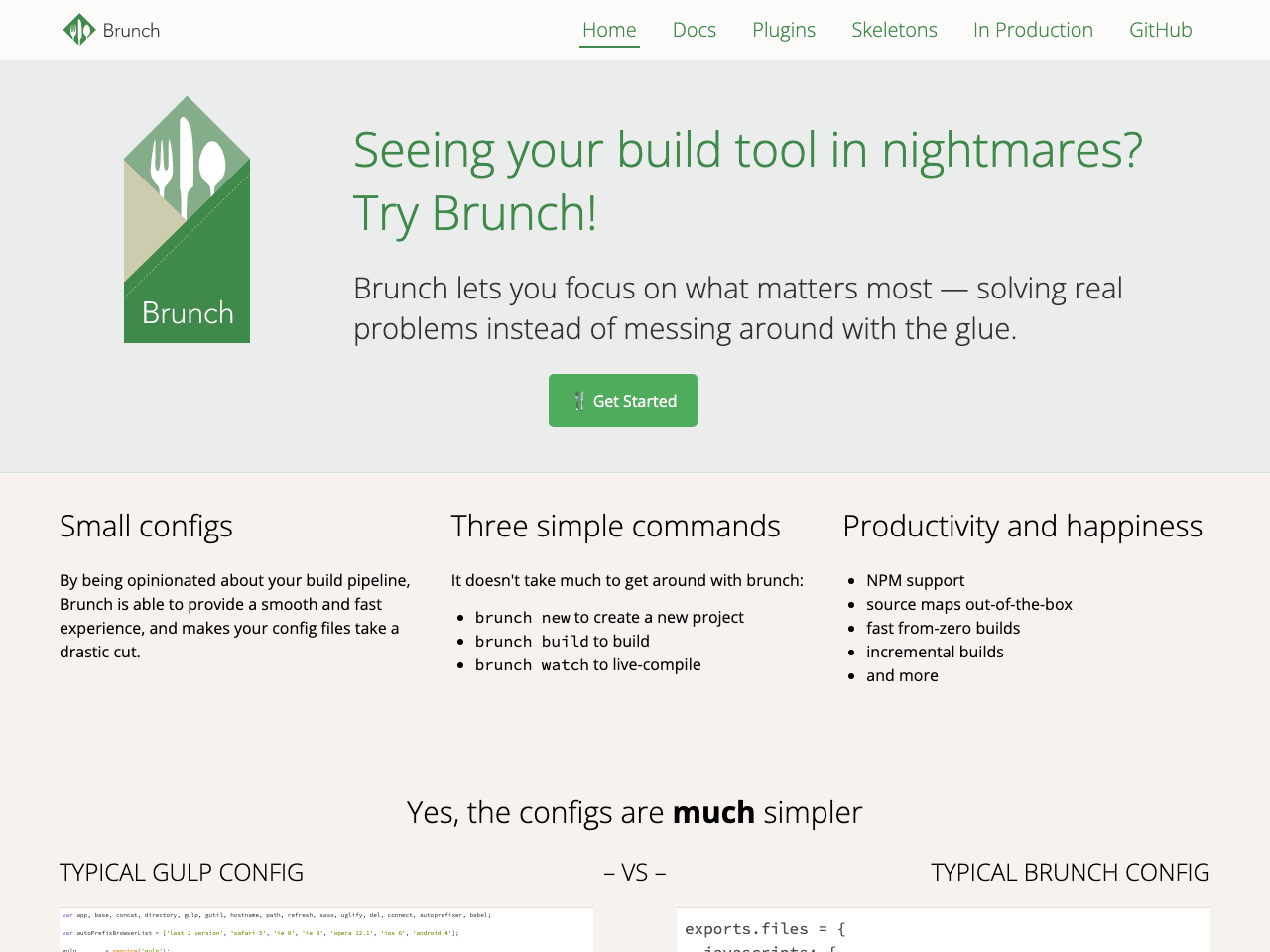 Brunch Github.io screenshot