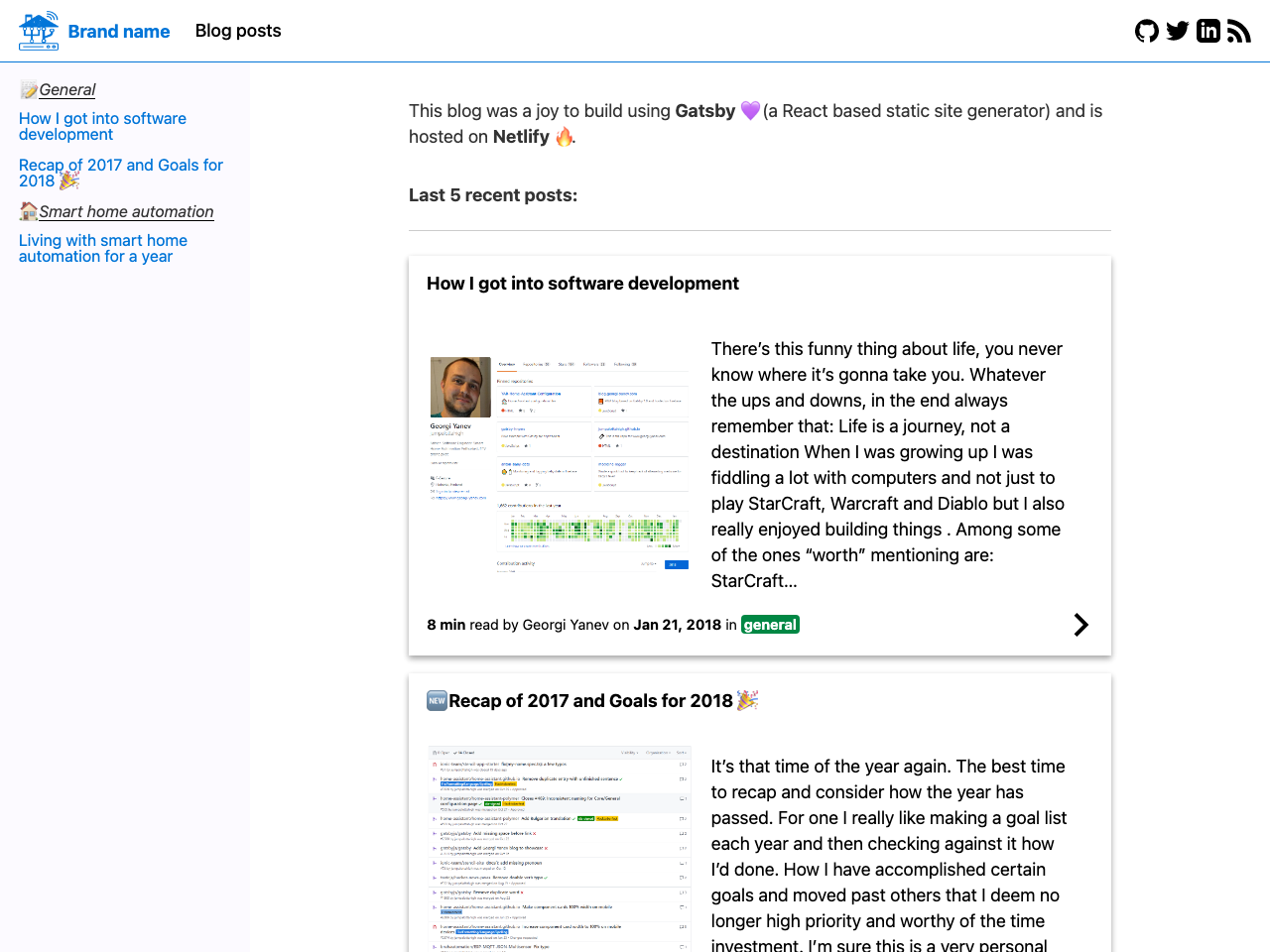 Gatsby Blog Jumpalottahigh screenshot