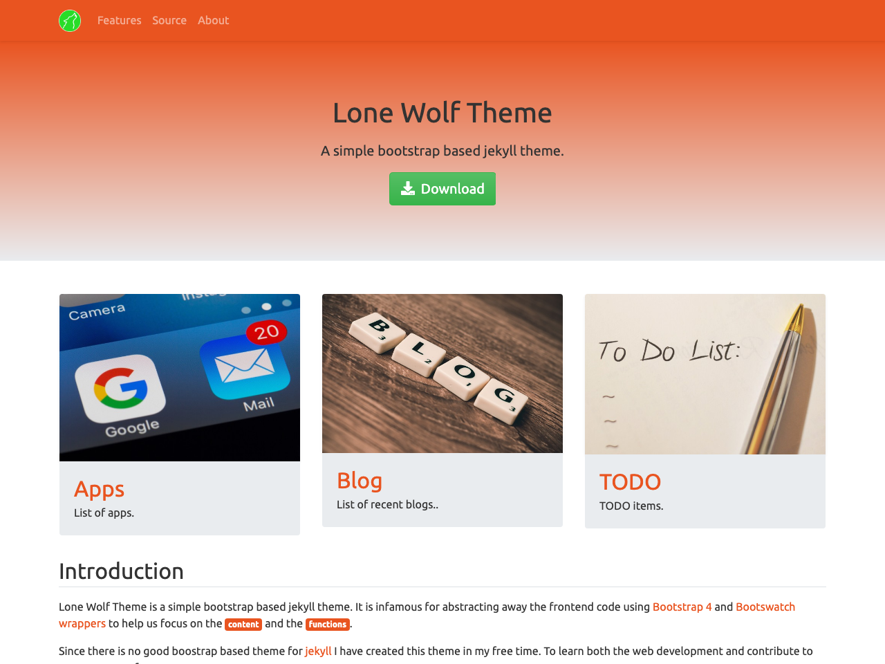 Lone Wolf Theme screenshot