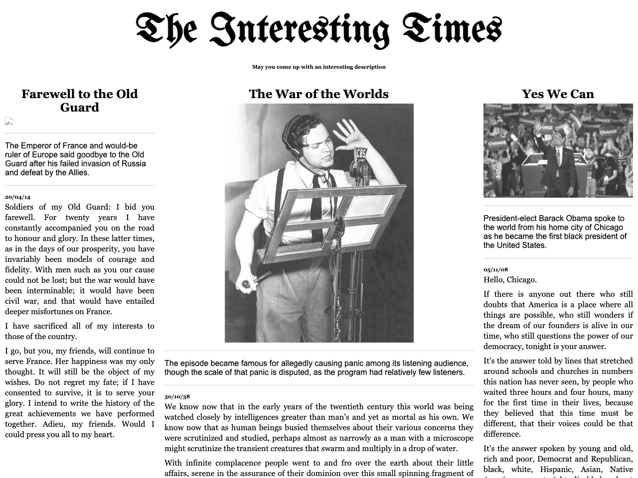 The Interesting Times screenshot