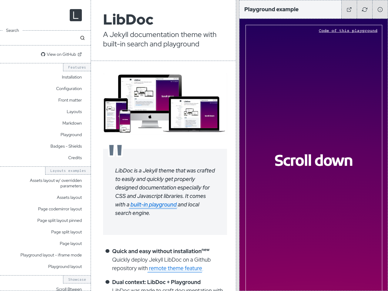 Jekyll LibDoc screenshot