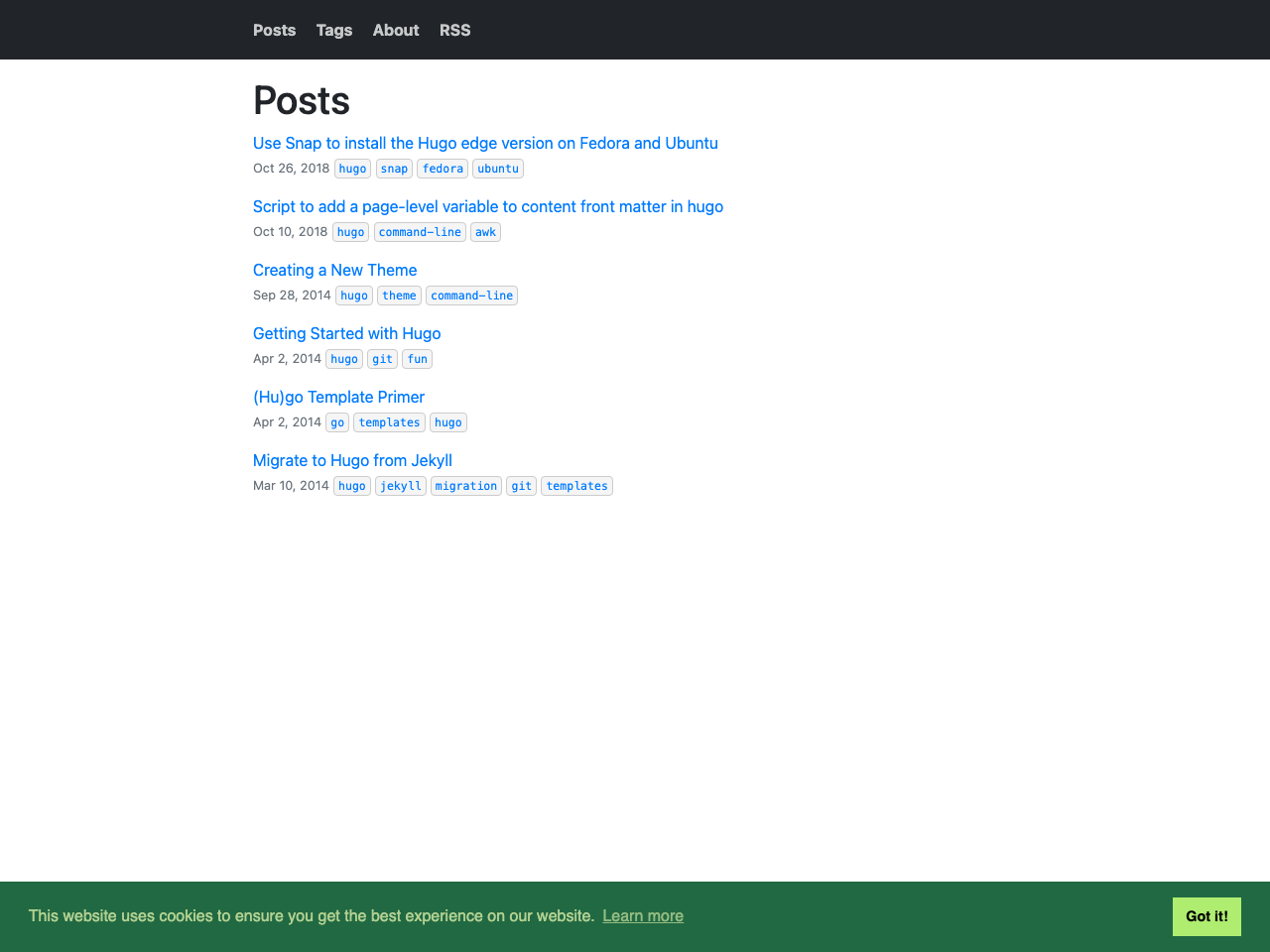 Minimal Bootstrap screenshot