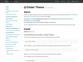Cinder screenshot