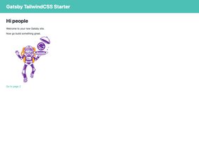 Gatsby Tailwindcss Sass Starter screenshot