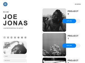 Flotiq Gatsby Portfolio 2 – Monochrome screenshot