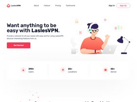Tailwind VPN Landingpage screenshot