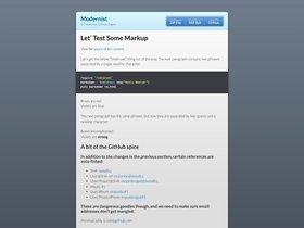 Modernist screenshot