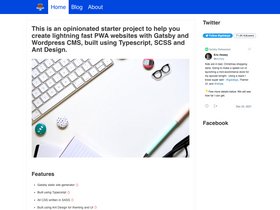 Gatsby Wordpress Typescript Scss Blog screenshot